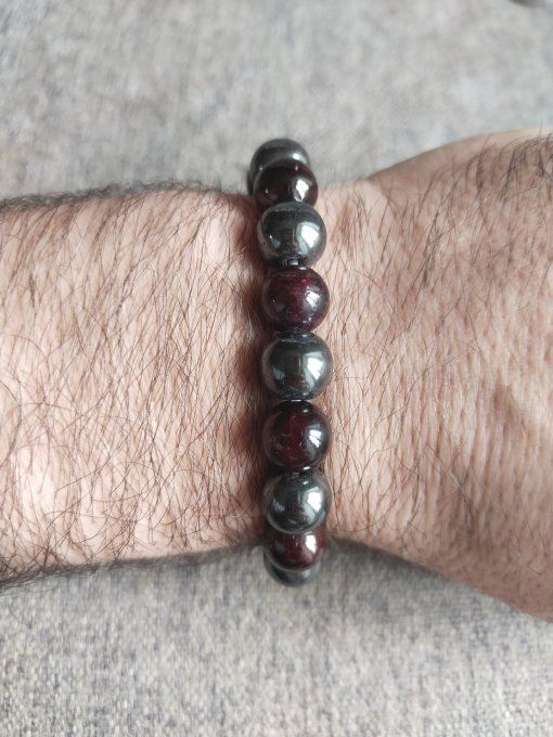 Bracelet Grenat / Hématite