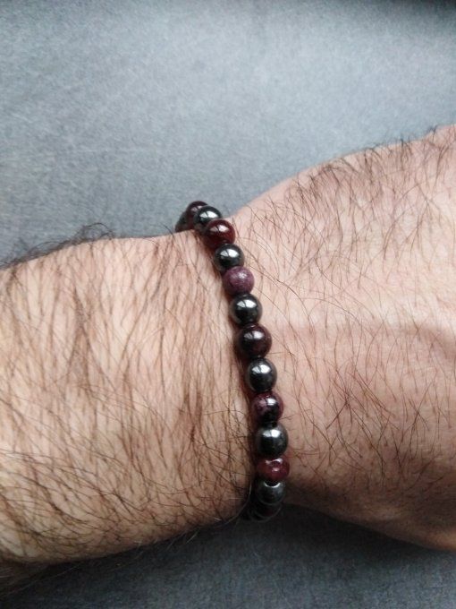 Bracelet Grenat / Hématite