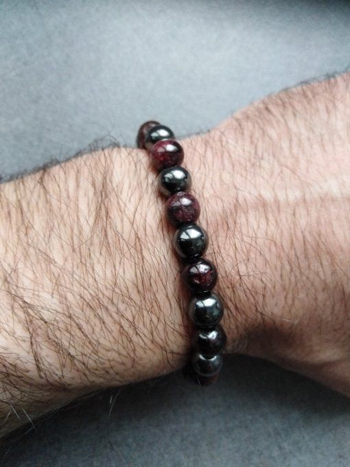 Bracelet Grenat / Hématite