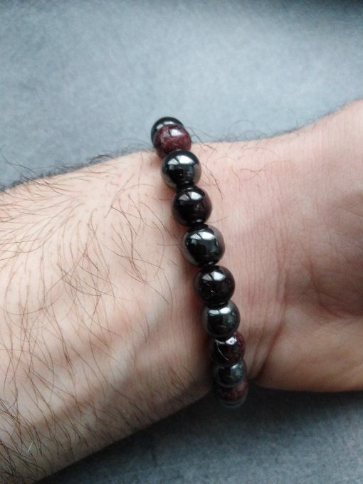 Bracelet Grenat / Hématite
