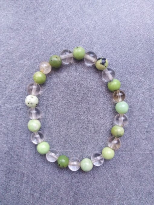 Bracelet Chrysoprase / citrine (Taille enfant)