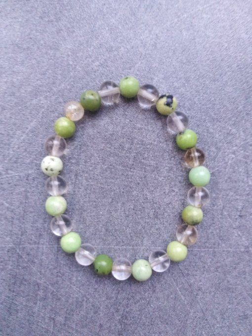 Bracelet Chrysoprase / citrine
