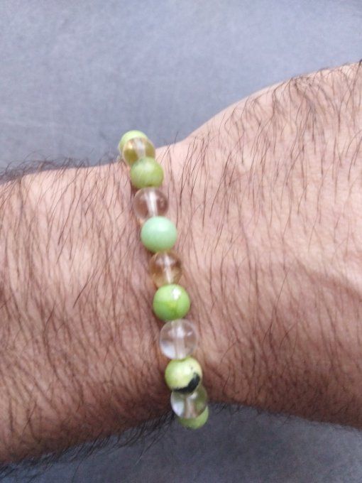 Bracelet Chrysoprase / citrine