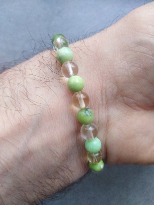 Bracelet Chrysoprase / citrine