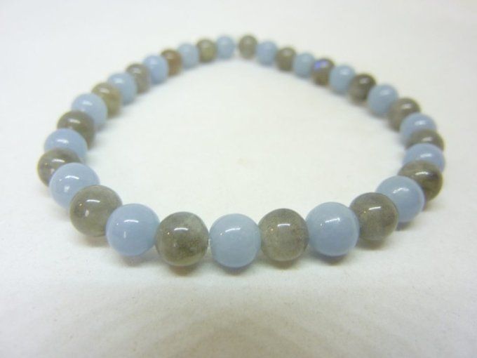 Bracelet Angelite / labradorite