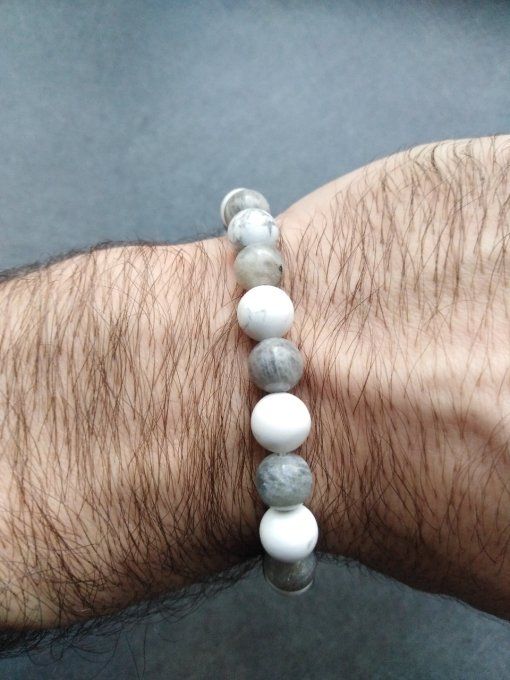 Bracelet Howlite / labradorite