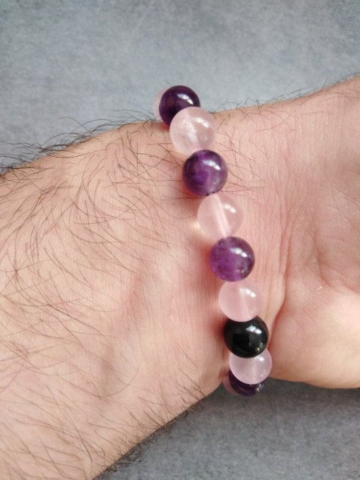 Bracelet Améthyste / Citrine (Taille enfant)