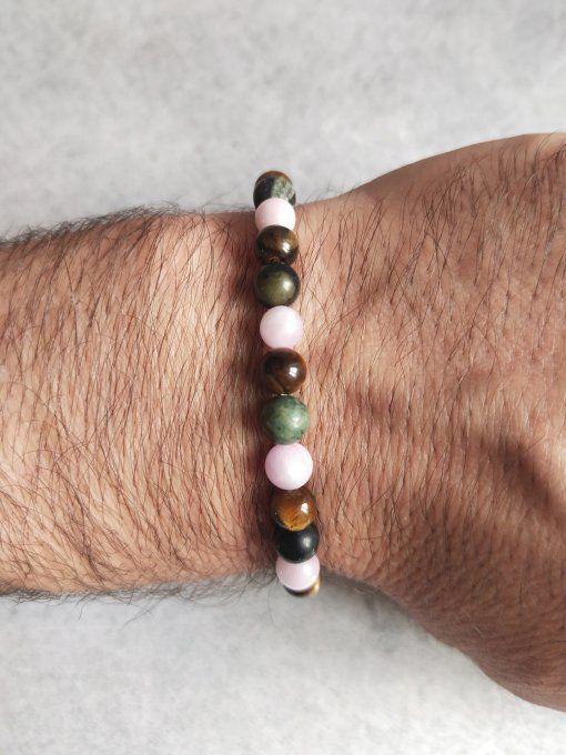 Bracelet Jaspe Kambaba / Kunzite / Oeil de tigre