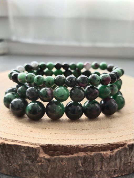 Bracelet Rubis sur zoisite