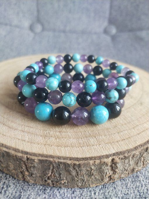 Bracelet Amethyste / Tourmaline / Turquoise
