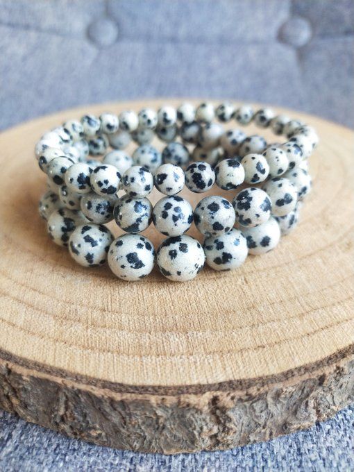 Bracelet Jaspe dalmatien