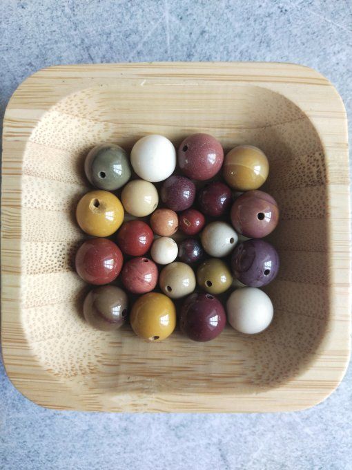 Perle Jaspe mokaite à l'unité