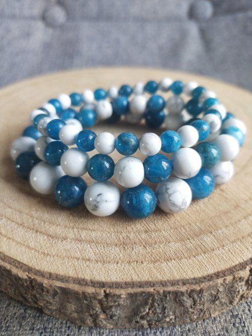 Bracelet Apatite / Howlite