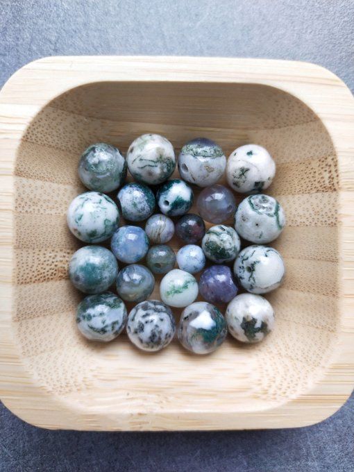 Perle Agate arbre à l'unité