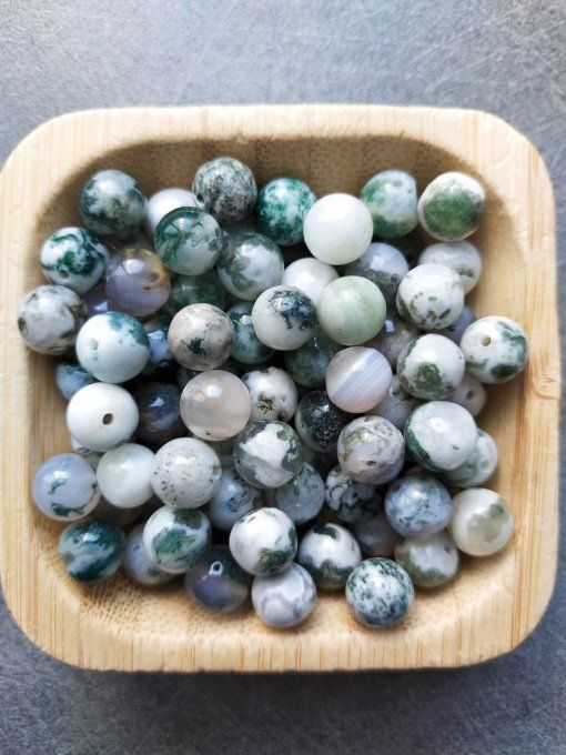 Perle Agate arbre à l'unité