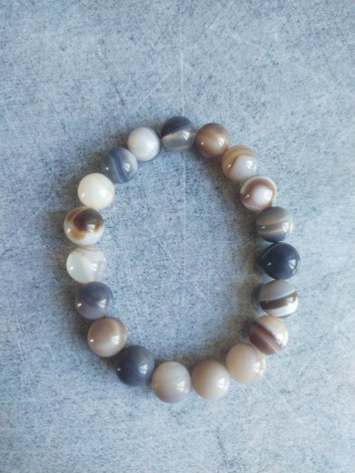 Bracelet Agate de botswana