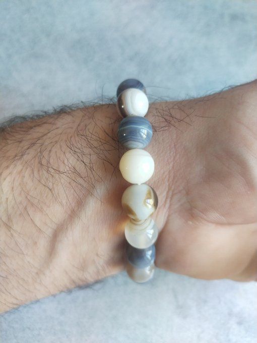 Bracelet Agate de botswana