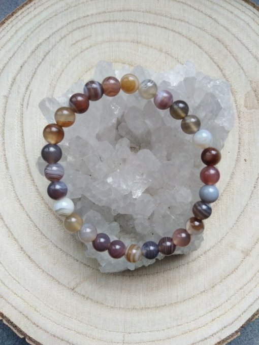 Bracelet Agate de botswana (Taille enfant)