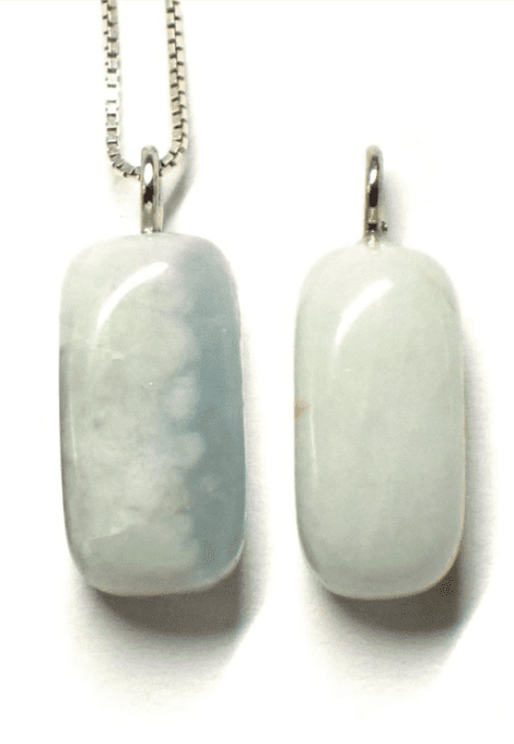 Pendentif Aigue marine forme libre