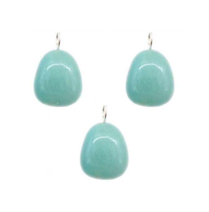 Pendentif pierre rouler Amazonite