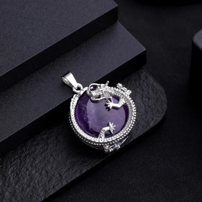 Pendentif dragon Améthyste 