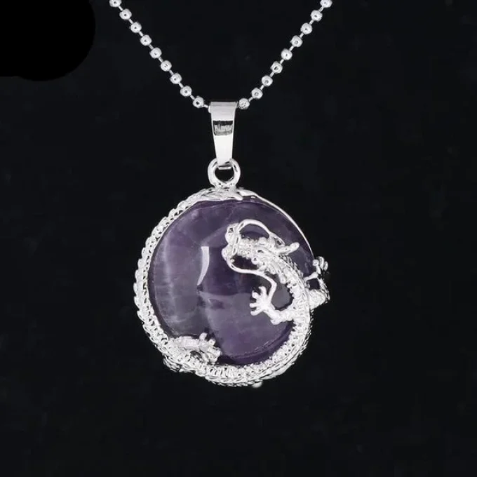Pendentif dragon Améthyste 