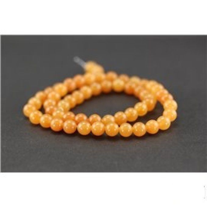 Perles Aventurine orange au fil