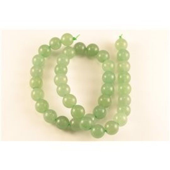 Perles Aventurine verte au fil