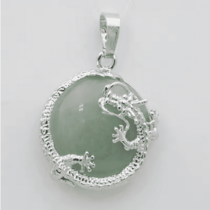 Pendentif dragon Aventurine vert