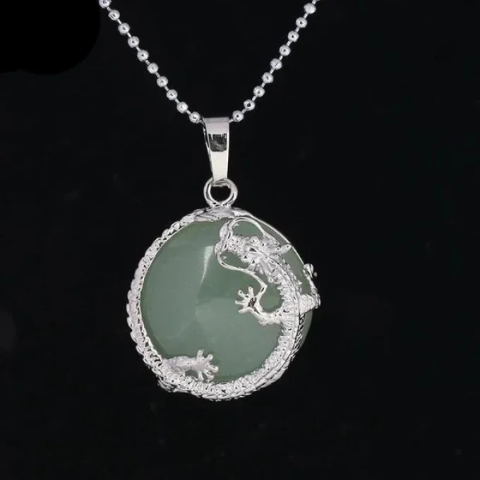 Pendentif dragon Aventurine vert