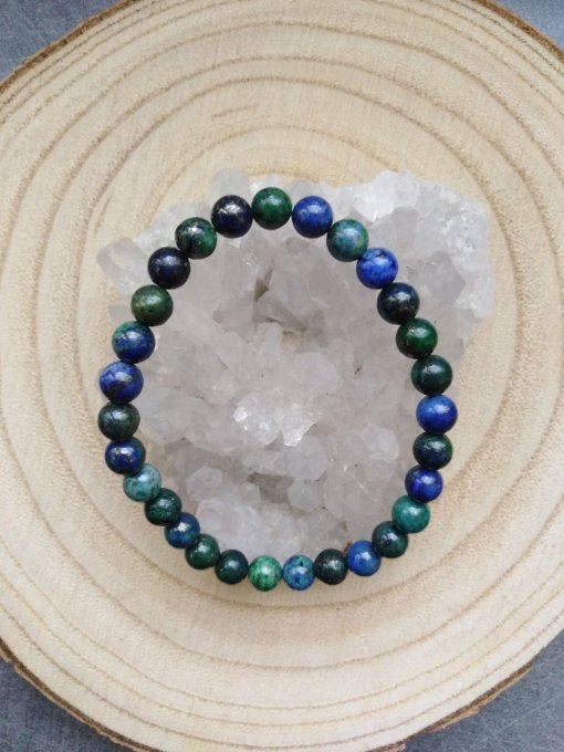 Bracelet Azurite malachite (Taille enfant)