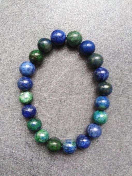 Perle Azurite malachite à l'unité
