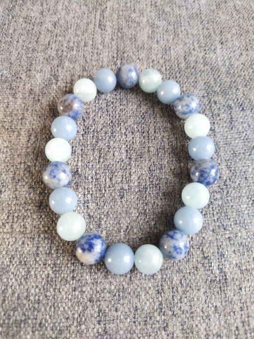 Bracelet : Aigue marine / Angelite / Sodalite