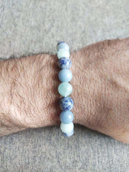 Bracelet : Aigue marine / Angelite / Sodalite
