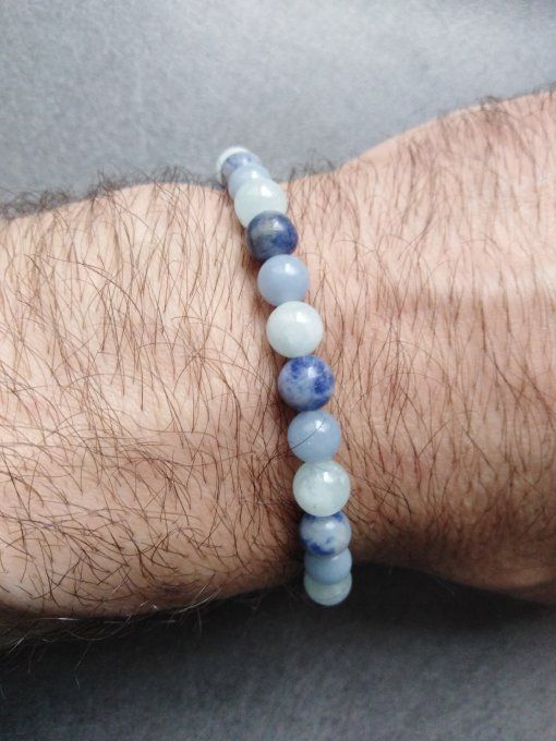 Bracelet : Aigue marine / Angelite / Sodalite