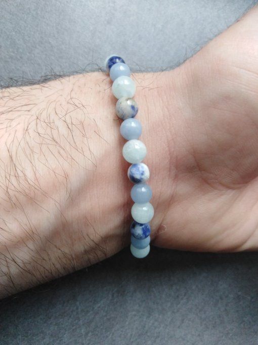 Bracelet : Aigue marine / Angelite / Sodalite