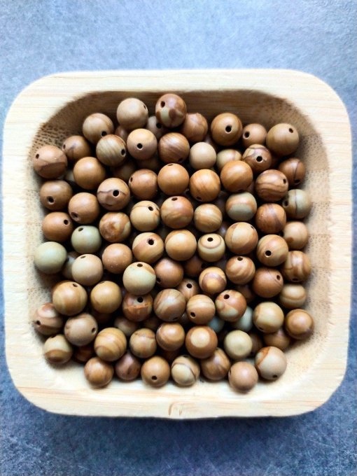 Perle Bois fossile à l'unité