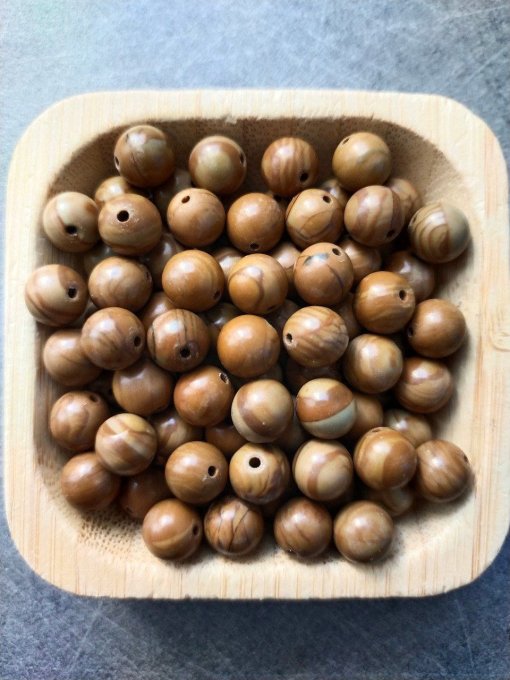 Perle Bois fossile à l'unité