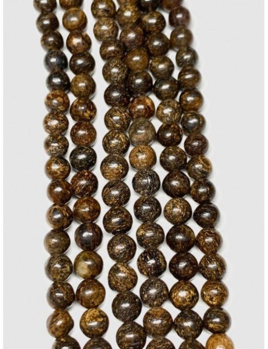 Perles Bronzite au fil