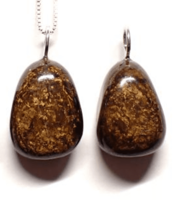Pendentif Bronzite forme libre