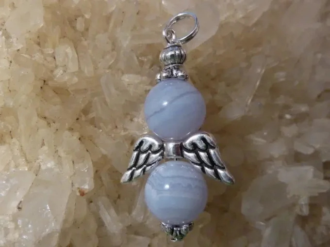 Pendentif ange Calcédoine 