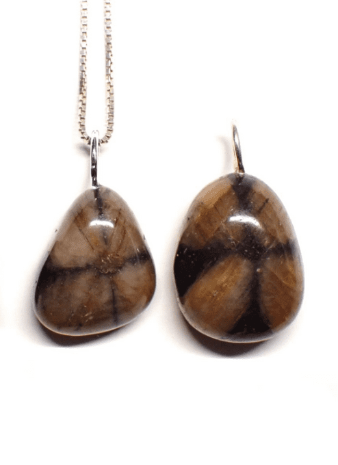 Pendentif Chiastolite forme libre