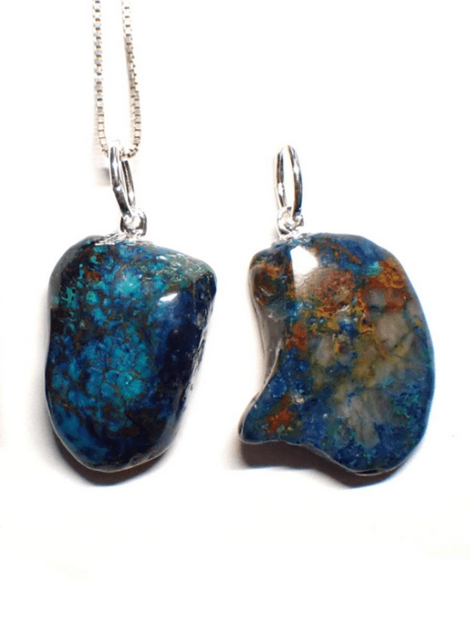 Pendentif Chrysocolle forme libre