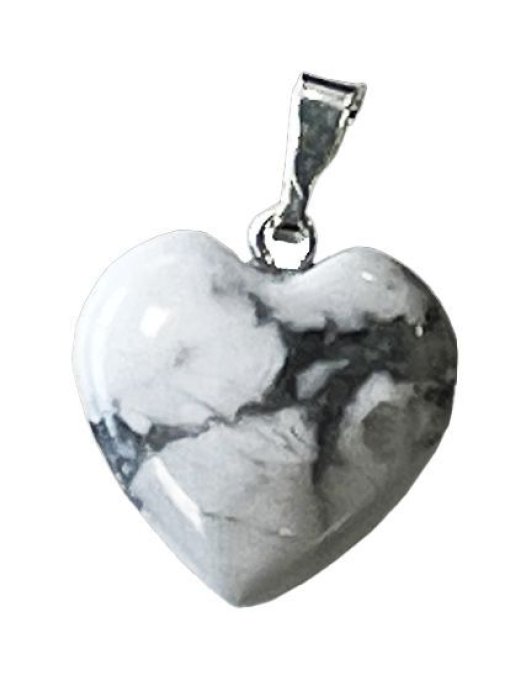 Pendentif Howlite coeur