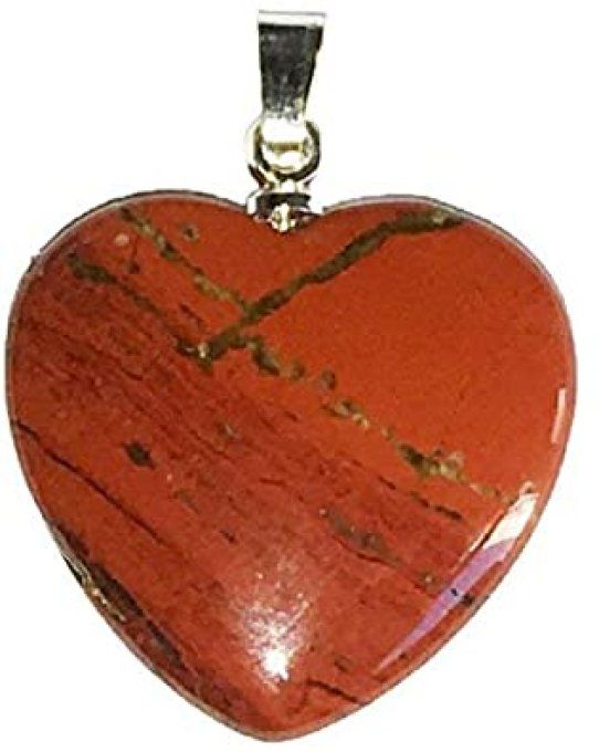 Pendentif Jaspe rouge coeur