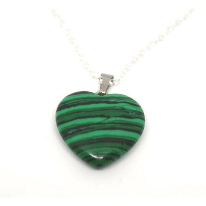 Pendentif Malachite coeur