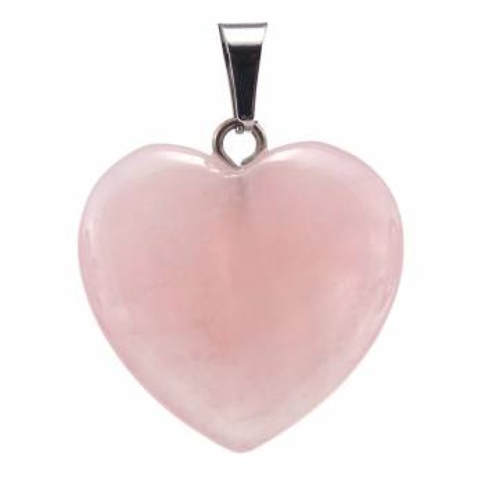 Pendentif Quartz rose coeur 