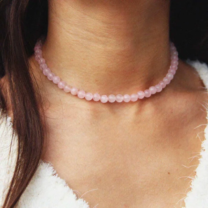 Collier Quartz rose