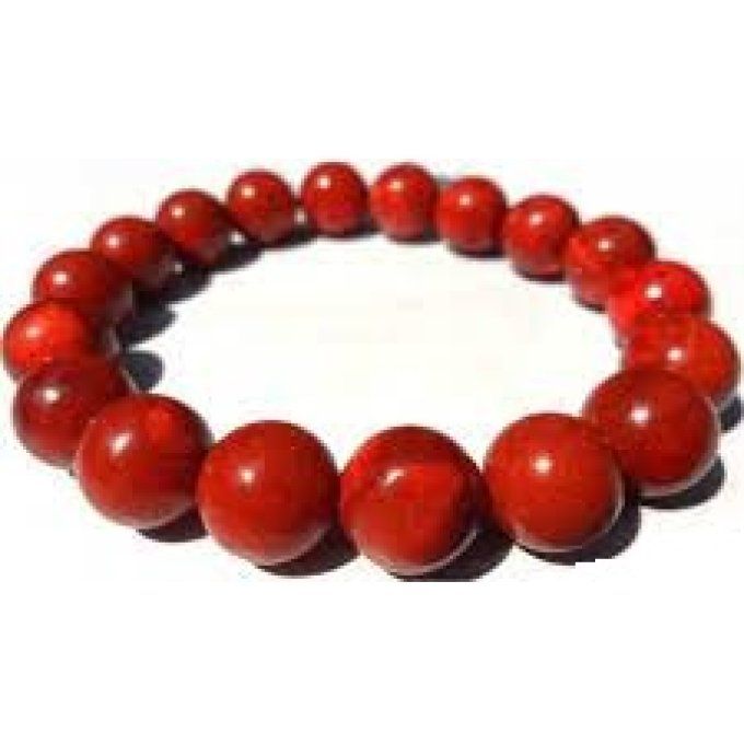 Perle Corail rouge à l'unité