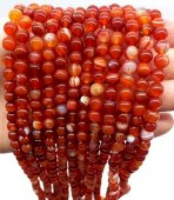 Perles Cornaline au fil